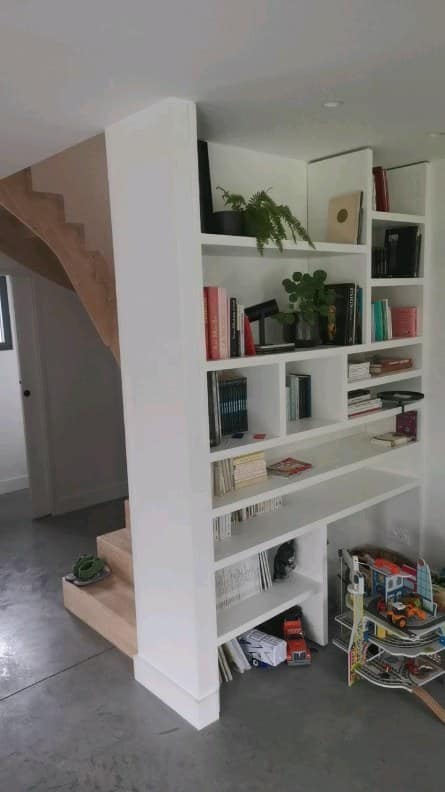 Réalisation en bois sur mesure par Le Wood Gang : + d1 an après l'aménagement... 😁😎