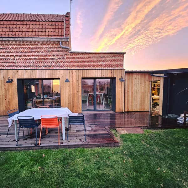 Aménagement extérieur en bois par Le Wood Gang : Retour sur ce beau projet à Wambrechies...avec un ciel en 🔥