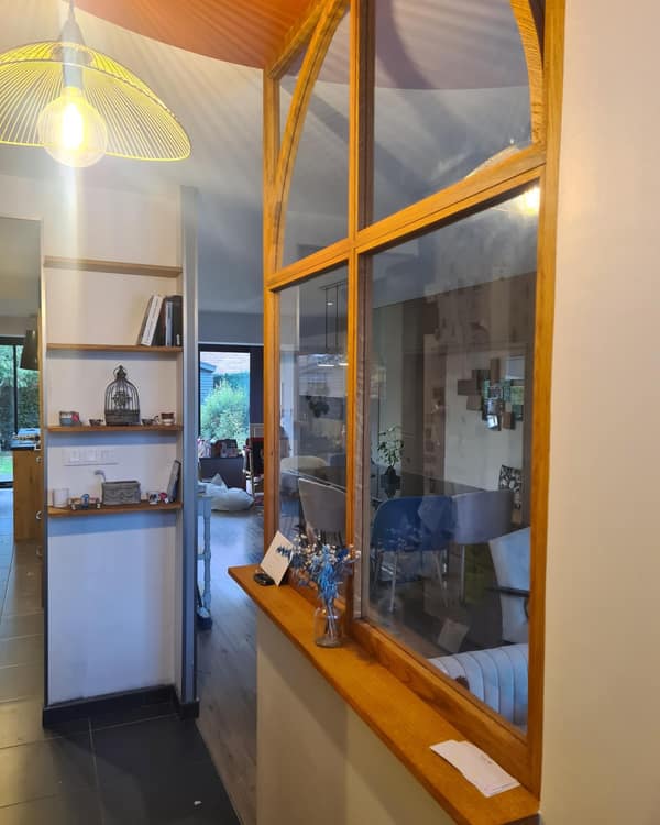 Porte ou verrière en bois sur mesure par Le Wood Gang : Super projet d'aménagement de RDC (design et plans par )