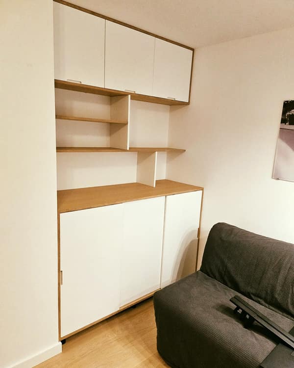 Porte ou verrière en bois sur mesure par Le Wood Gang : Suite des aménagements pour suivre avec le bureau précédent 😊
