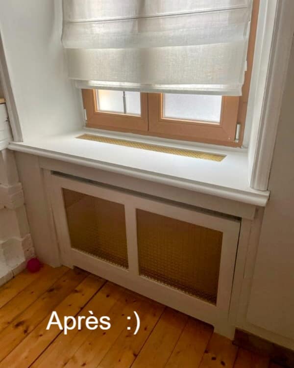 Réalisation en bois sur mesure par Le Wood Gang : Notre problématique du jour : Radiateurs trop visibles et mauvaise répartition de la chaleur 🤔