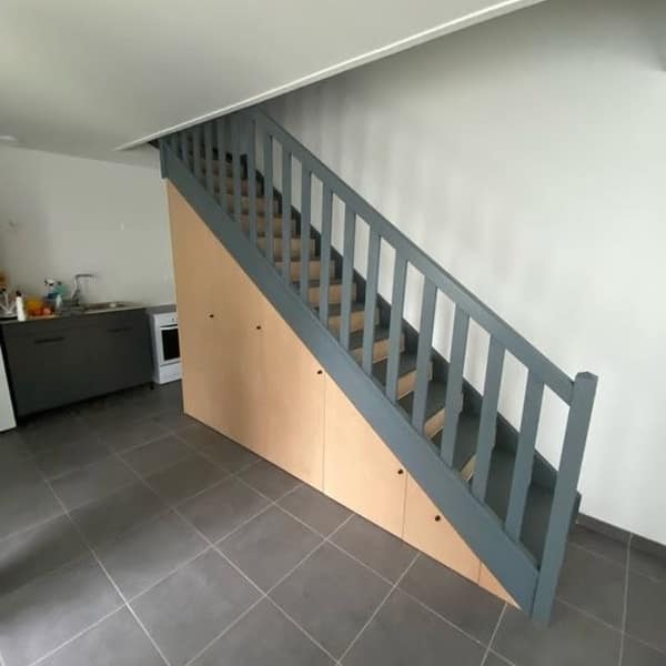 Aménagement intérieur en bois sur mesure par Le Wood Gang : Et oui, même les maisons neuves ont besoin d'optim 😀