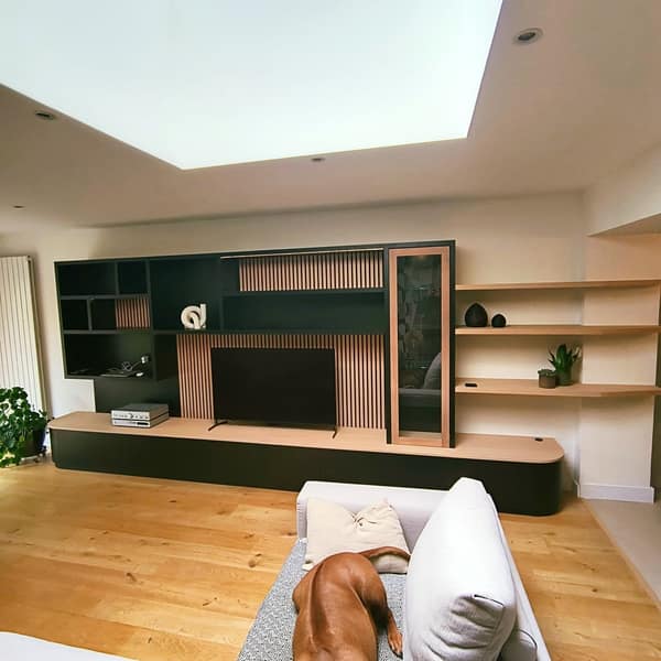 Aménagement intérieur en bois sur mesure par Le Wood Gang : Nouvelle pièce d'exception pour nos fidèles clients 🤩😊