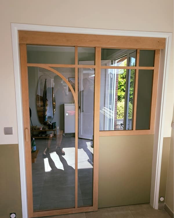 Porte ou verrière en bois sur mesure par Le Wood Gang : Ensemble vitré sur-mesure en chêne massif 😎