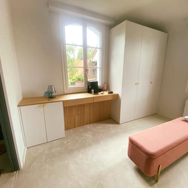 Réalisation en bois sur mesure par Le Wood Gang : Zoom sur les finitions de cette coiffeuse (modèle unique)